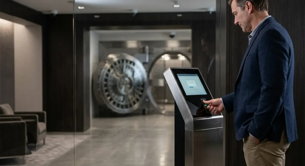 Advantages of safe deposit boxes with secure biometric access and professional vault protection.